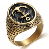 Sea Master Anchor Ring - Gold