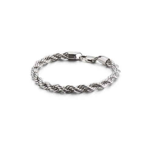 Rope Chain Bracelet - Silver 6mm