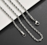 Rope Chain 4mm - Silver