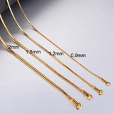 Snake Chain Necklace - Gold 0.9mm